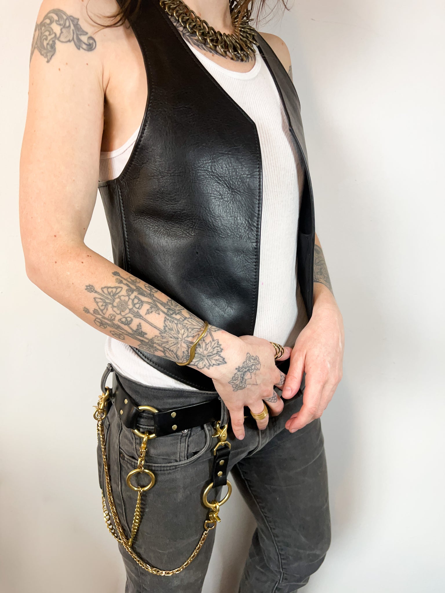 Leather Bar Vest